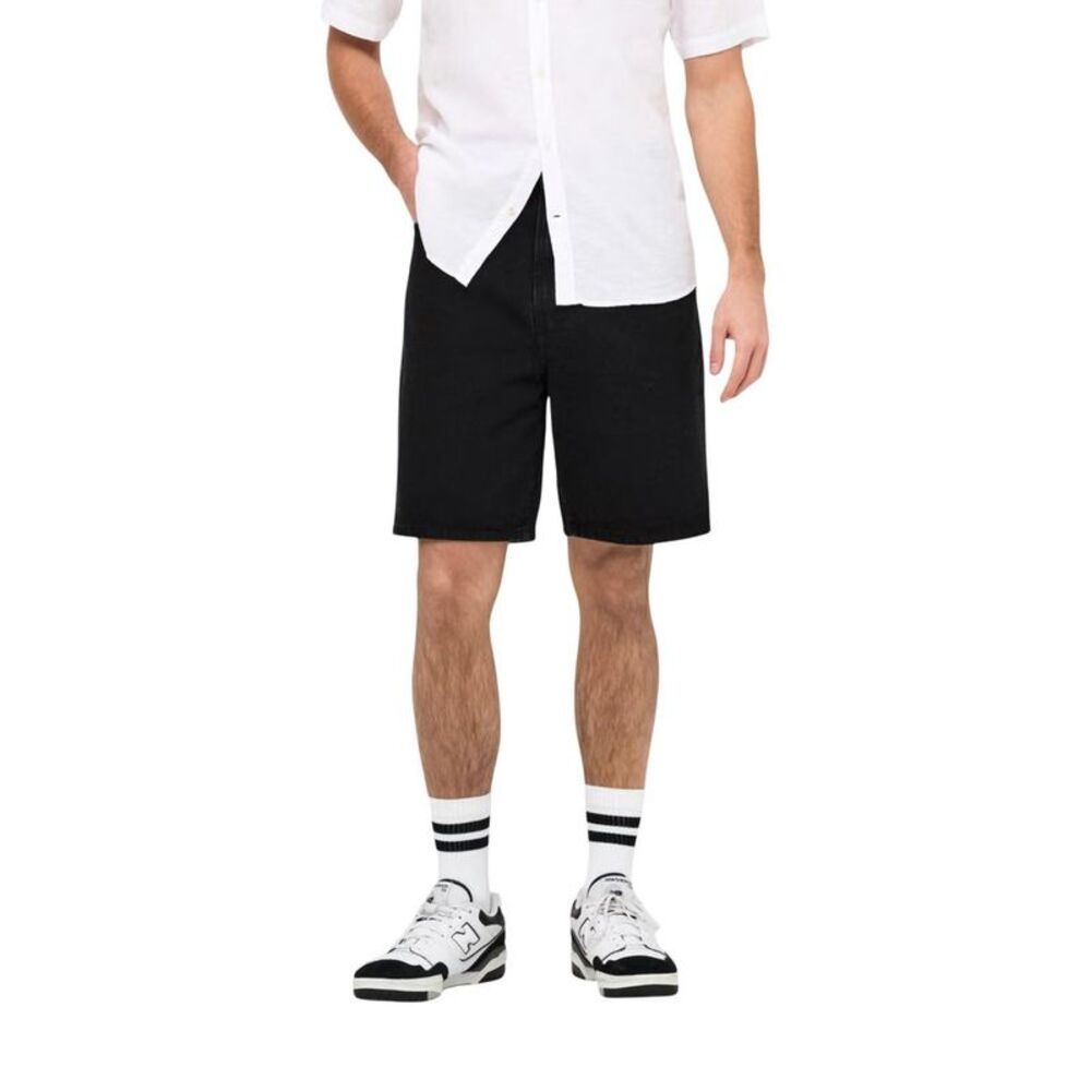 Only & Sons Black Organic Cotton Bermuda Men's Shorts